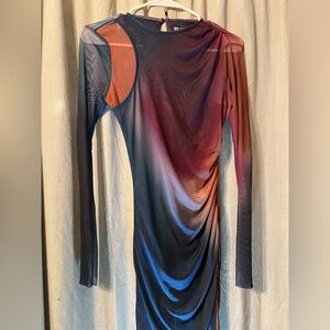 Zara Multicolor Long Sleeve Women's Blouse